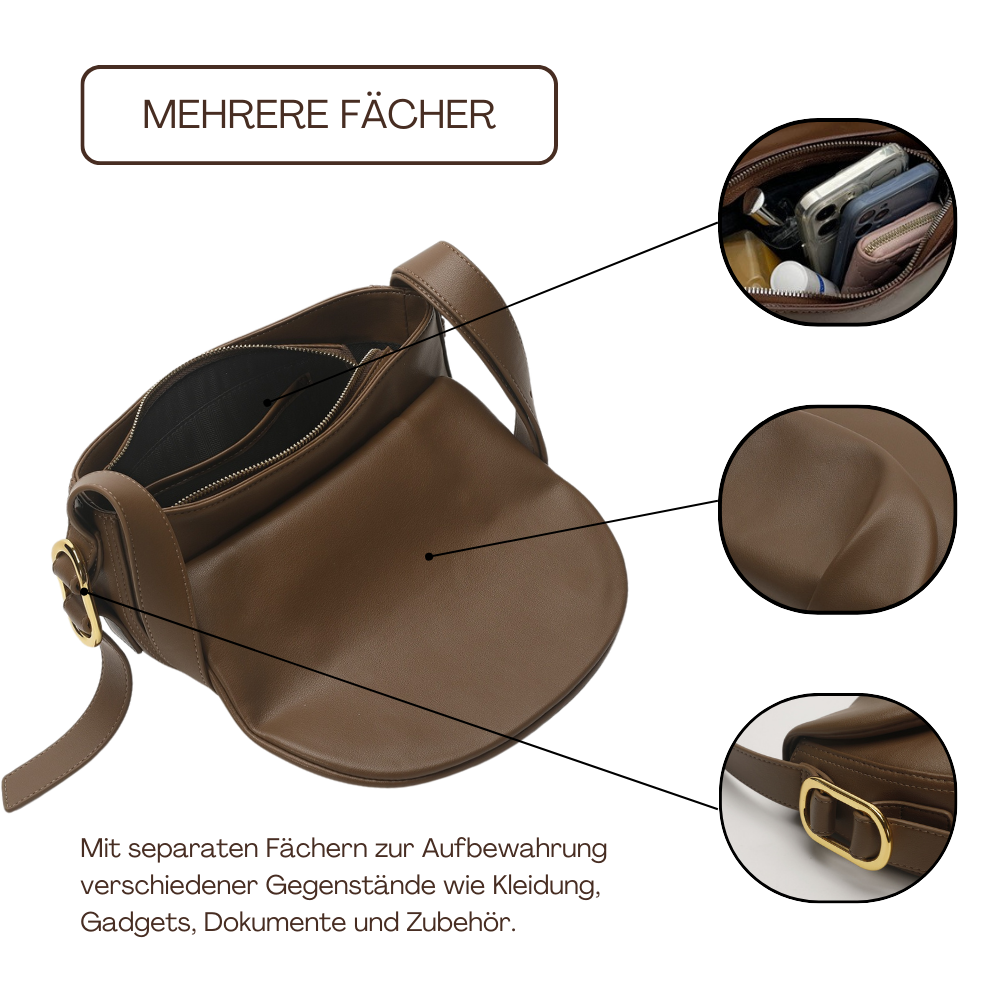 BERK | Raffinierte Tasche aus weichem, genarbtem Leder