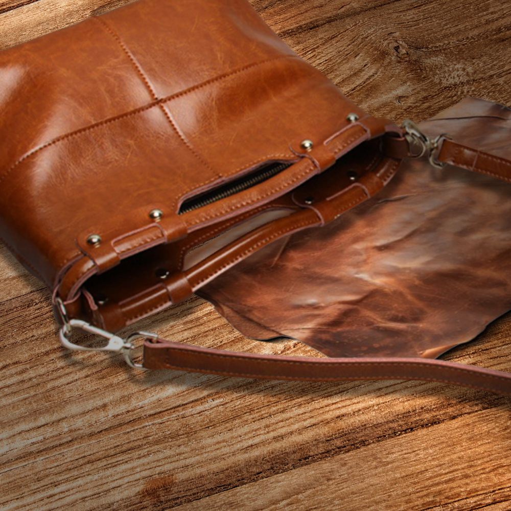 BERK | Echtes Leder Retro-Damen-Messenger-Tasche