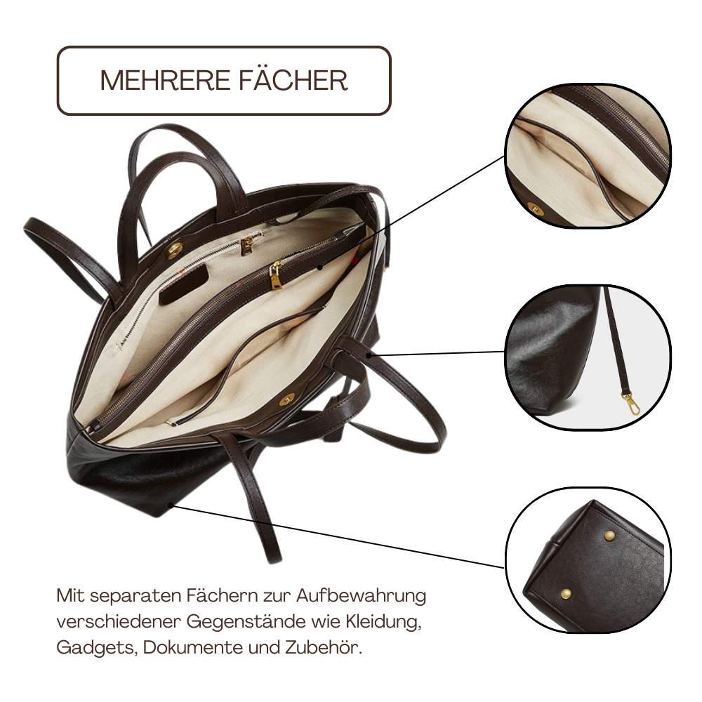 BERK | Tote Tasche aus weichem Leder mit großem Fassungsvermögen