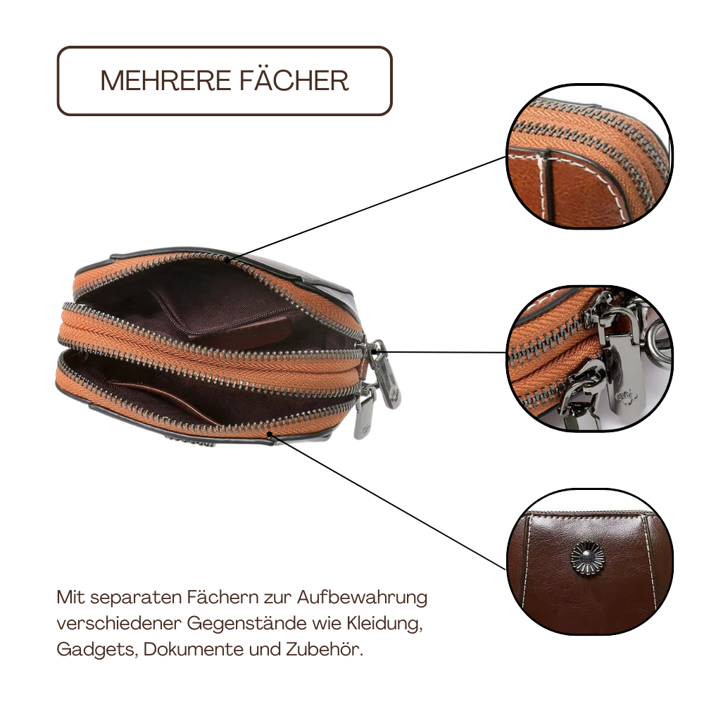 BERK | Klassische Leder-Crossbody-Tasche