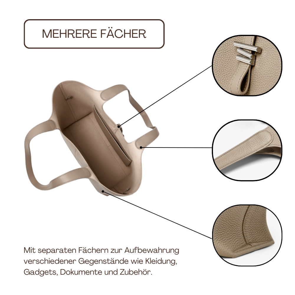BERK | Elegante moderne Lederhandtasche