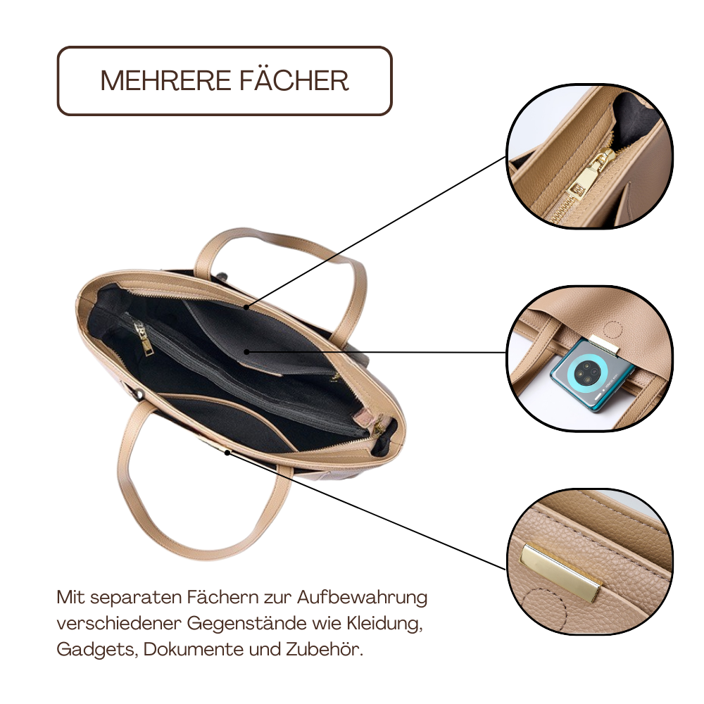 BERK | Hochwertige Leder-Tasche mit großem Fassungsvermögen