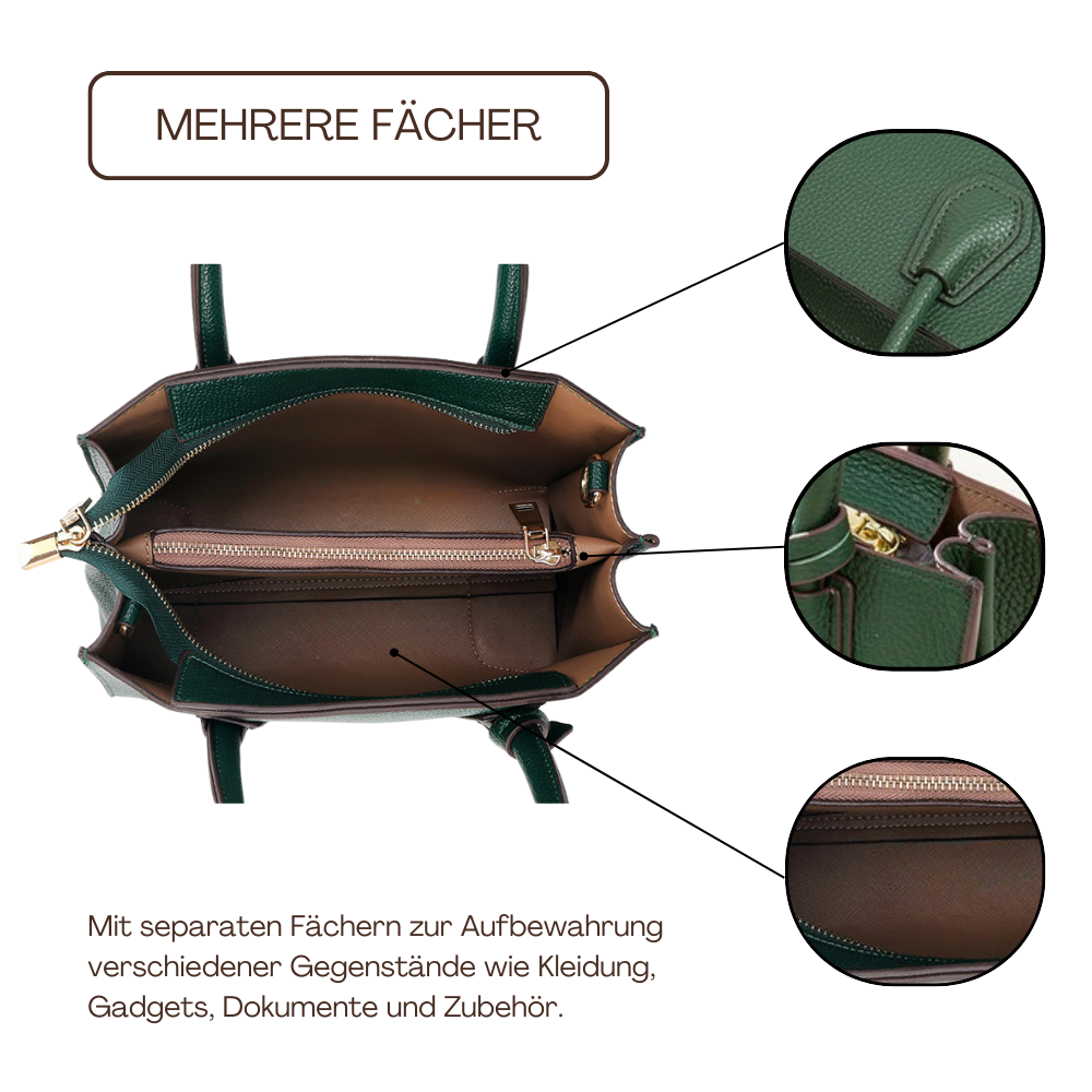 BERK | Handtasche aus strukturiertem, gekörntem Leder