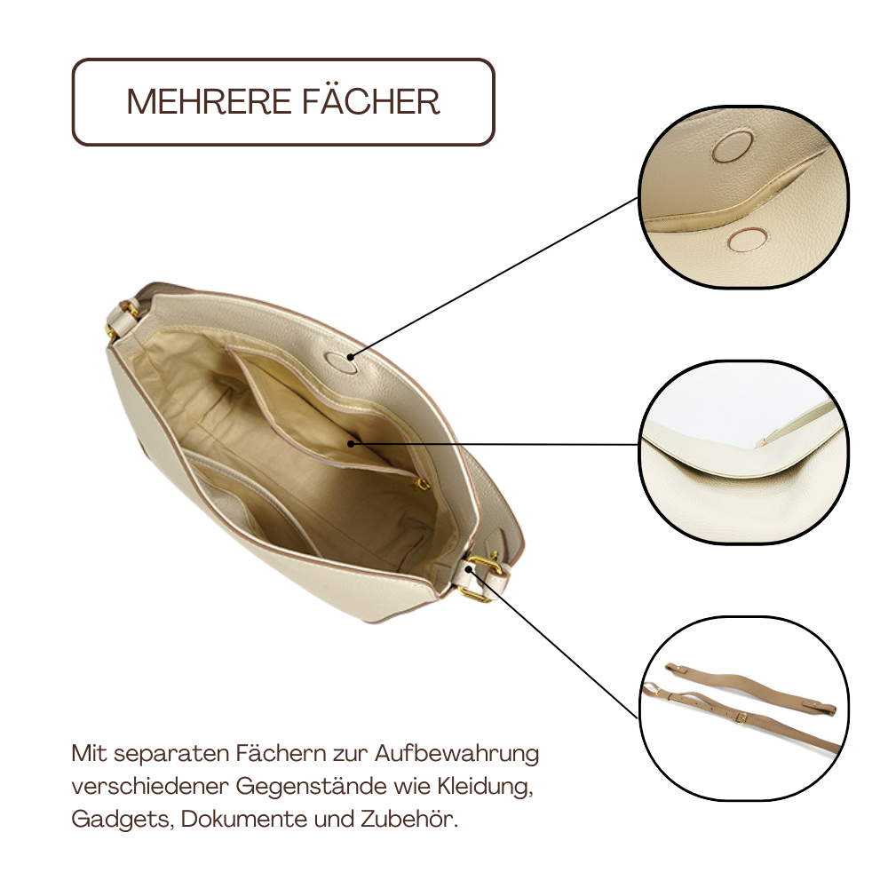 BERK | Foldover Leder Umhängetasche