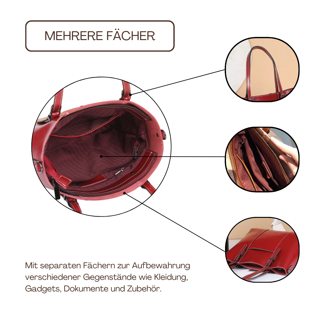 BERK | Große handgetragene Tasche aus echtem Leder