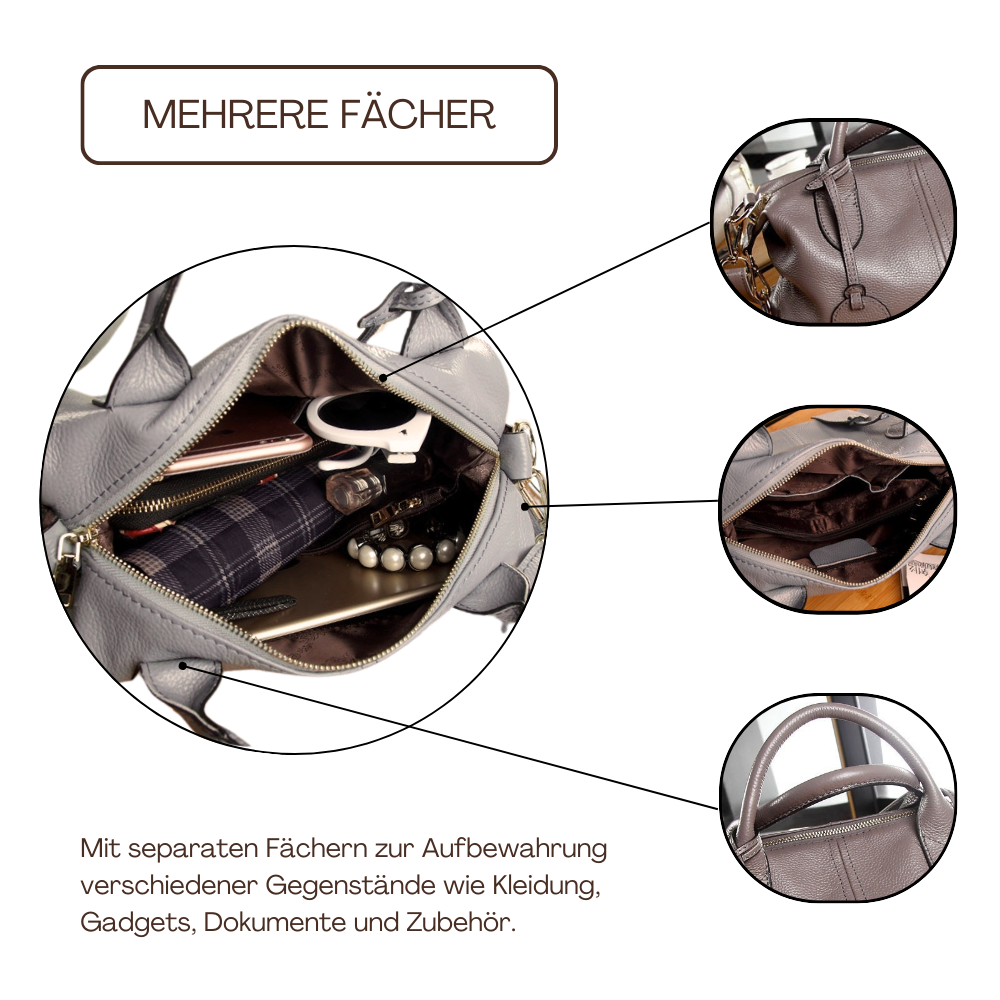 BERK | Weiche Narbung Elegante Ledertasche