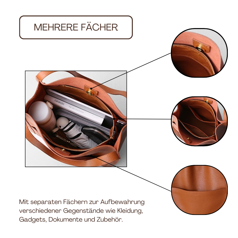 BERK | Klassische Leder-Umhängetasche