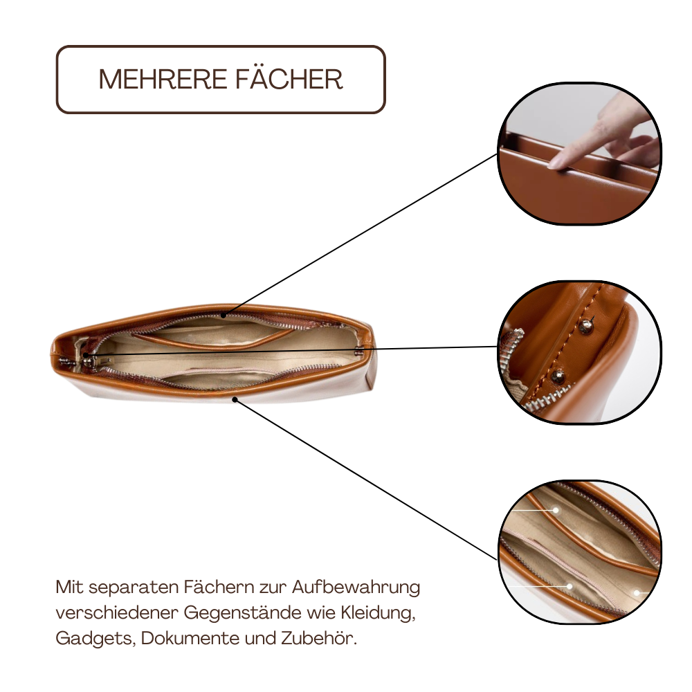 BERK | Minimalistische Chic Leder-Umhängetasche