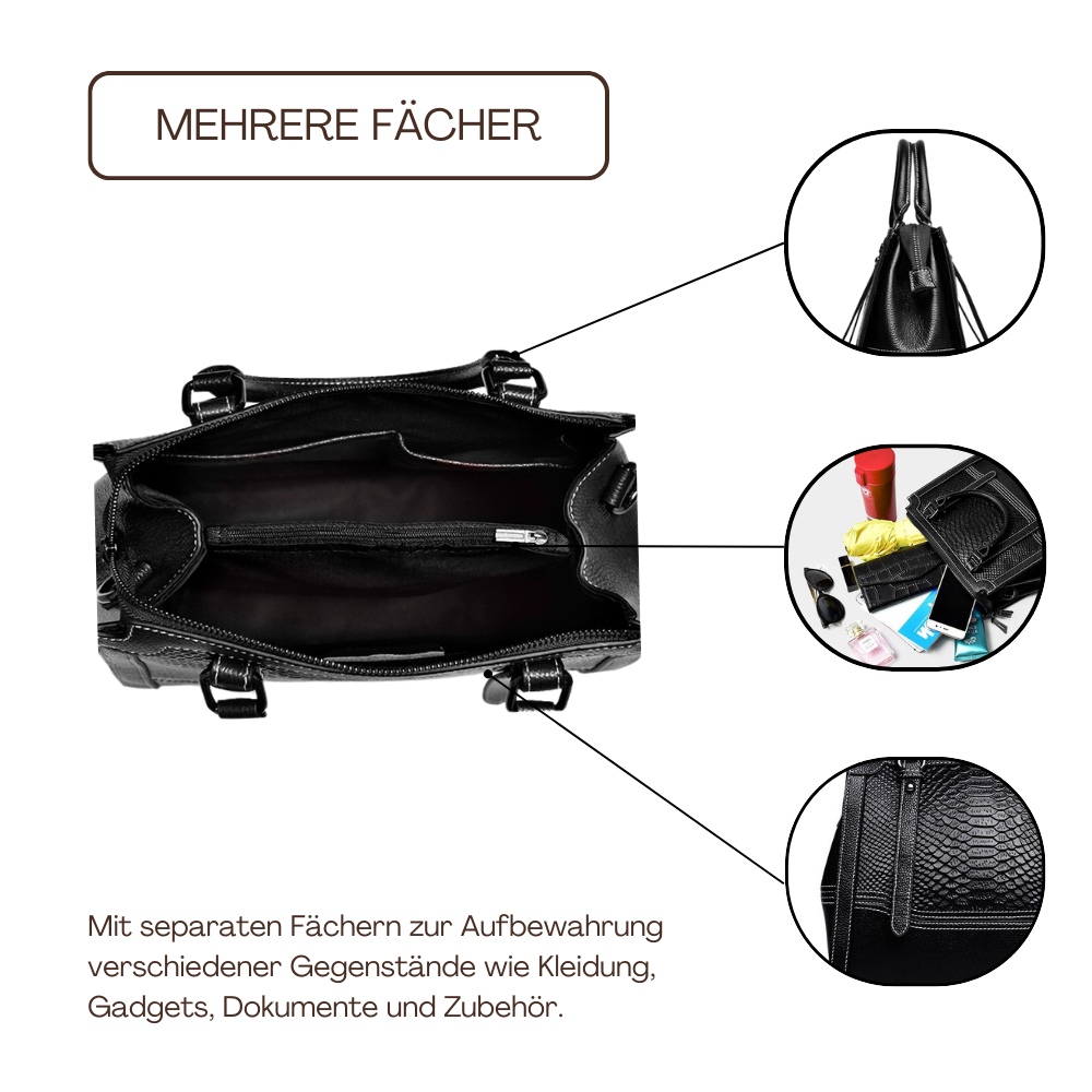 BERK | Elegante Tasche aus strukturiertem Leder