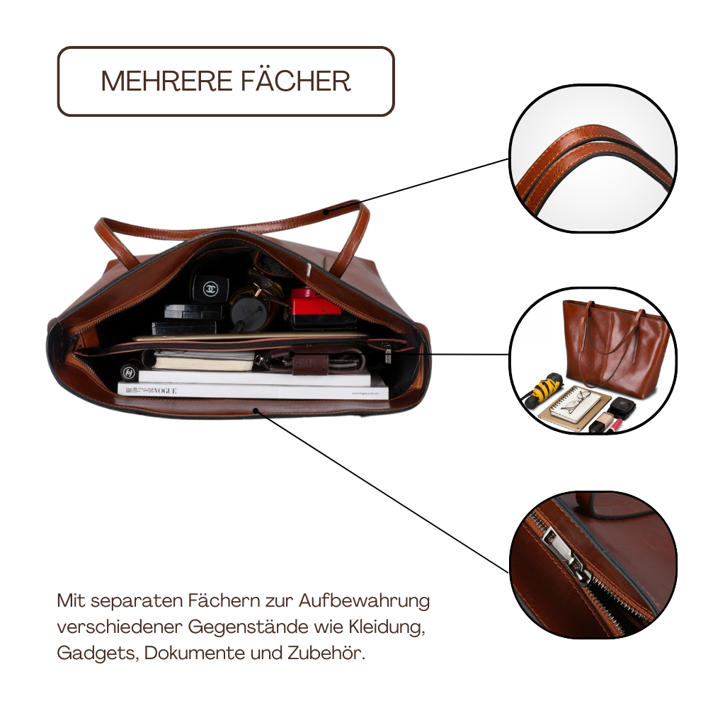 BERK | Shoppertasche aus klassischem Glattleder