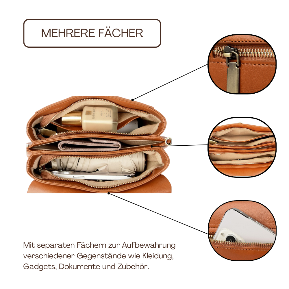 BERK | Vintage Umschlag Leder Umhängetasche