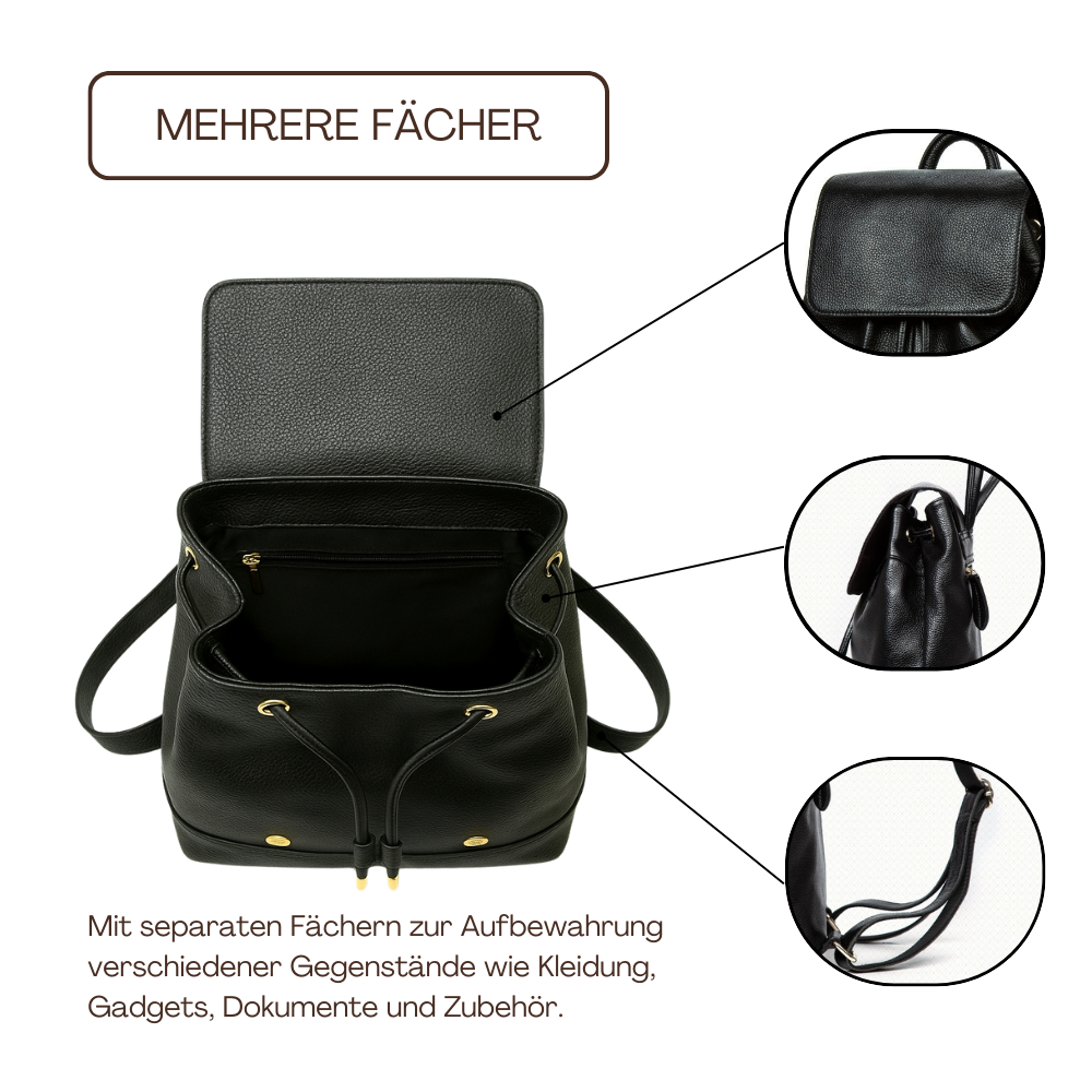 BERK | Moderner Vollnarbenleder-Rucksack