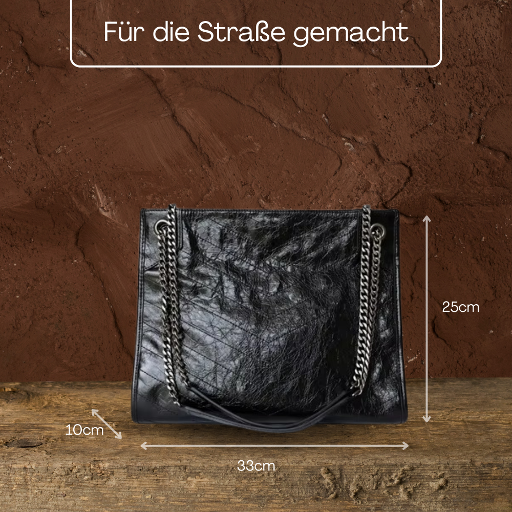 BERK | Tote Tasche aus Leder mit Kettenriemen
