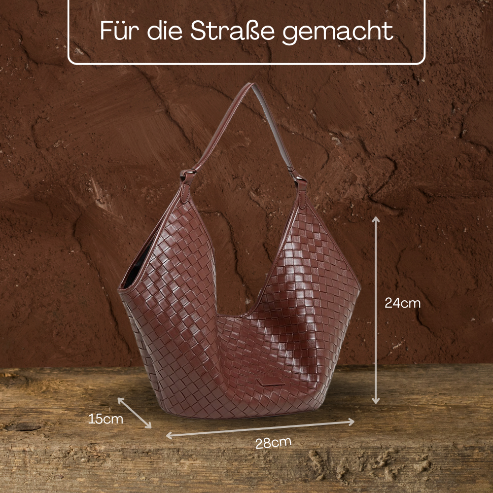 BERK | Tasche aus gewebtem Leder mit großem Fassungsvermögen