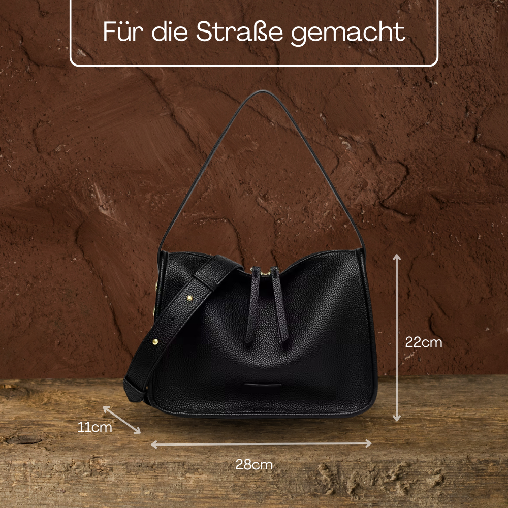 BERK | Strukturierte Leder-Umhängetasche