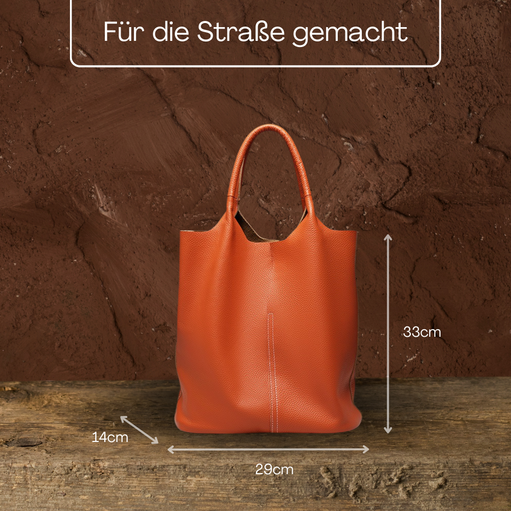 BERK | Leder-Tote mit verstärktem Griff und Etui