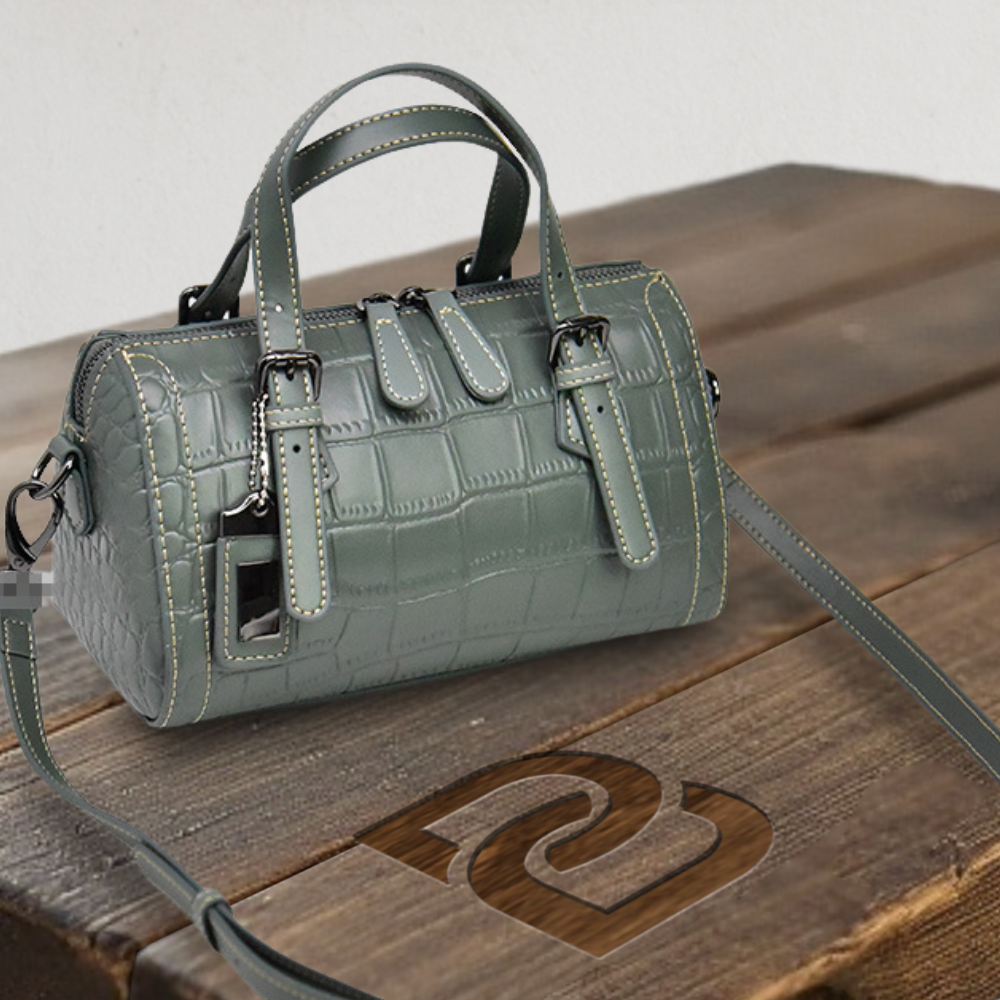 BERK | Handtasche aus Rindsleder mit Krokodilmuster