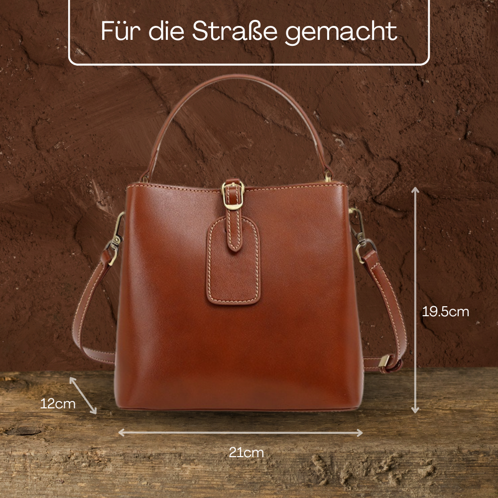 BERK | Mini-Ledertasche mit strukturiertem Top-Griff