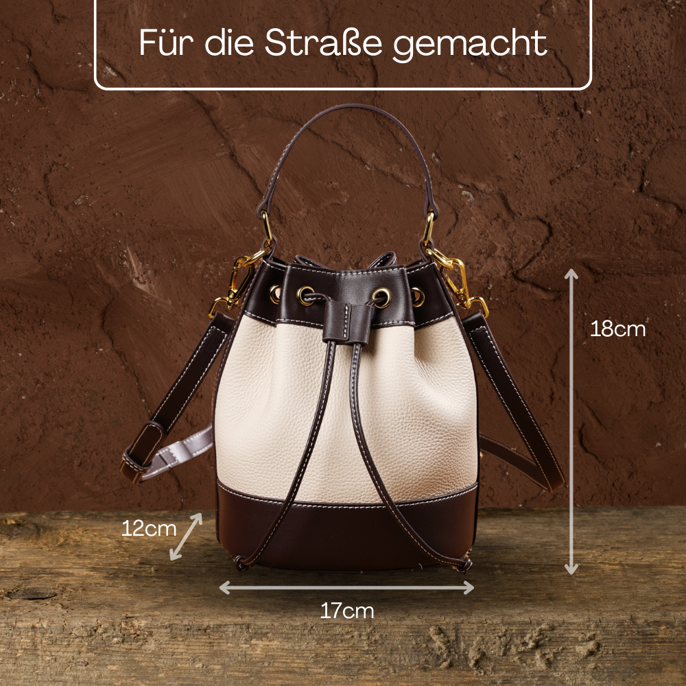 BERK | Zweifarbige Premium-Ledertasche mit verstellbarem Riemen