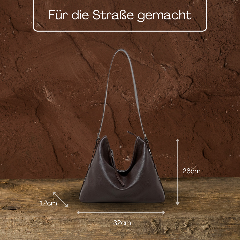 BERK | Echtes Leder Lazy Tote Umhängetasche