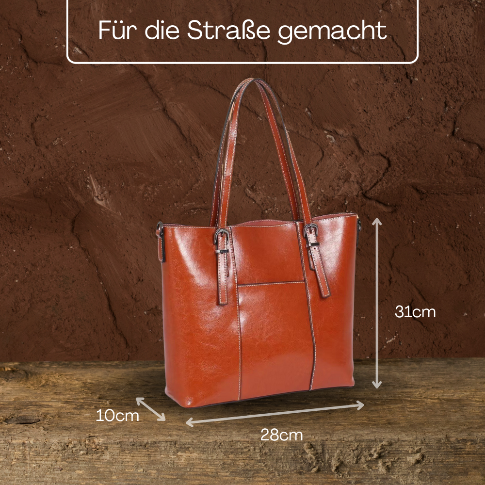 BERK | Große handgetragene Tasche aus echtem Leder