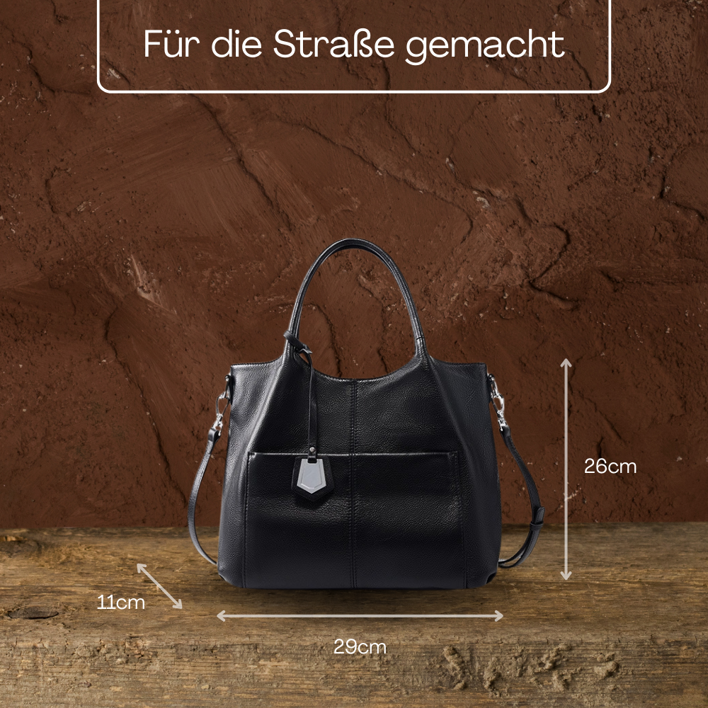 BERK | Elegante Leder-Tote-Tasche mit großem Fassungsvermögen