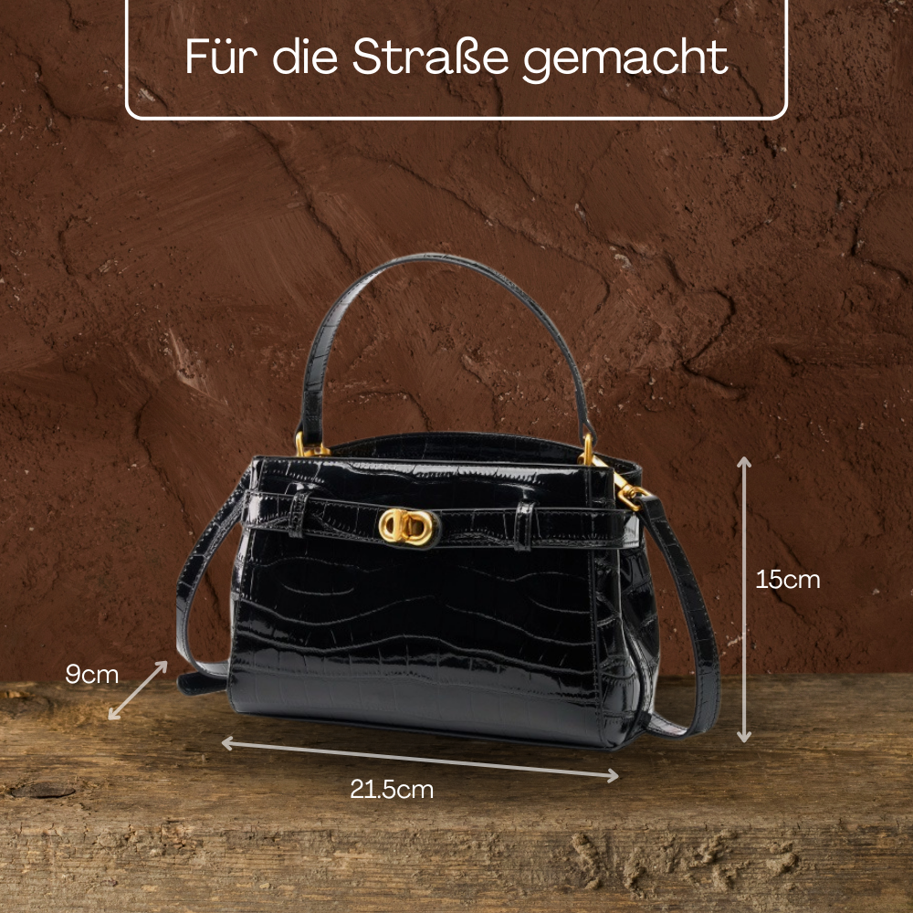 BERK | Strukturierte Ledertasche mit glatter Oberfläche