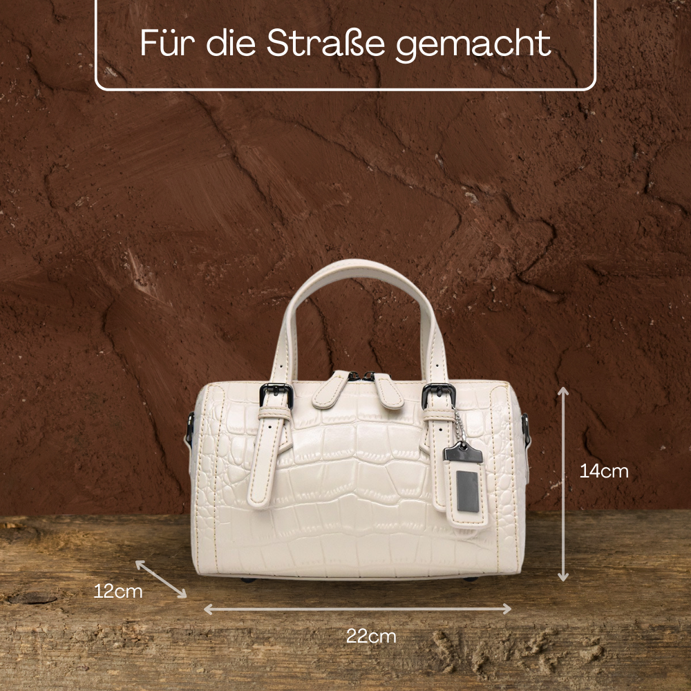 BERK | Handtasche aus Rindsleder mit Krokodilmuster