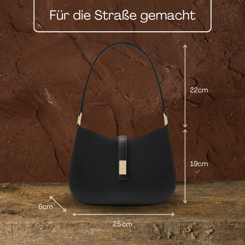 BERK | Elegante Umhängetasche aus Glattleder