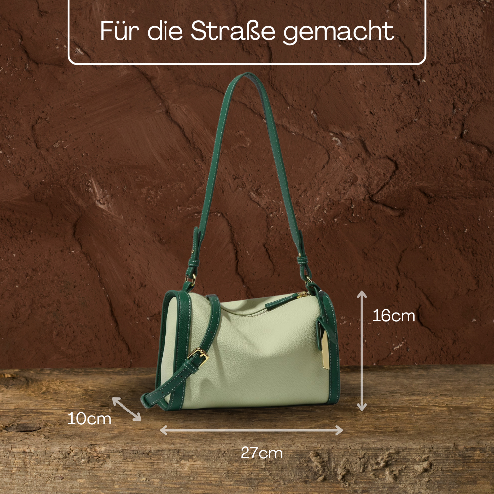 BERK | Hochwertige zweifarbige Tasche aus echtem Leder