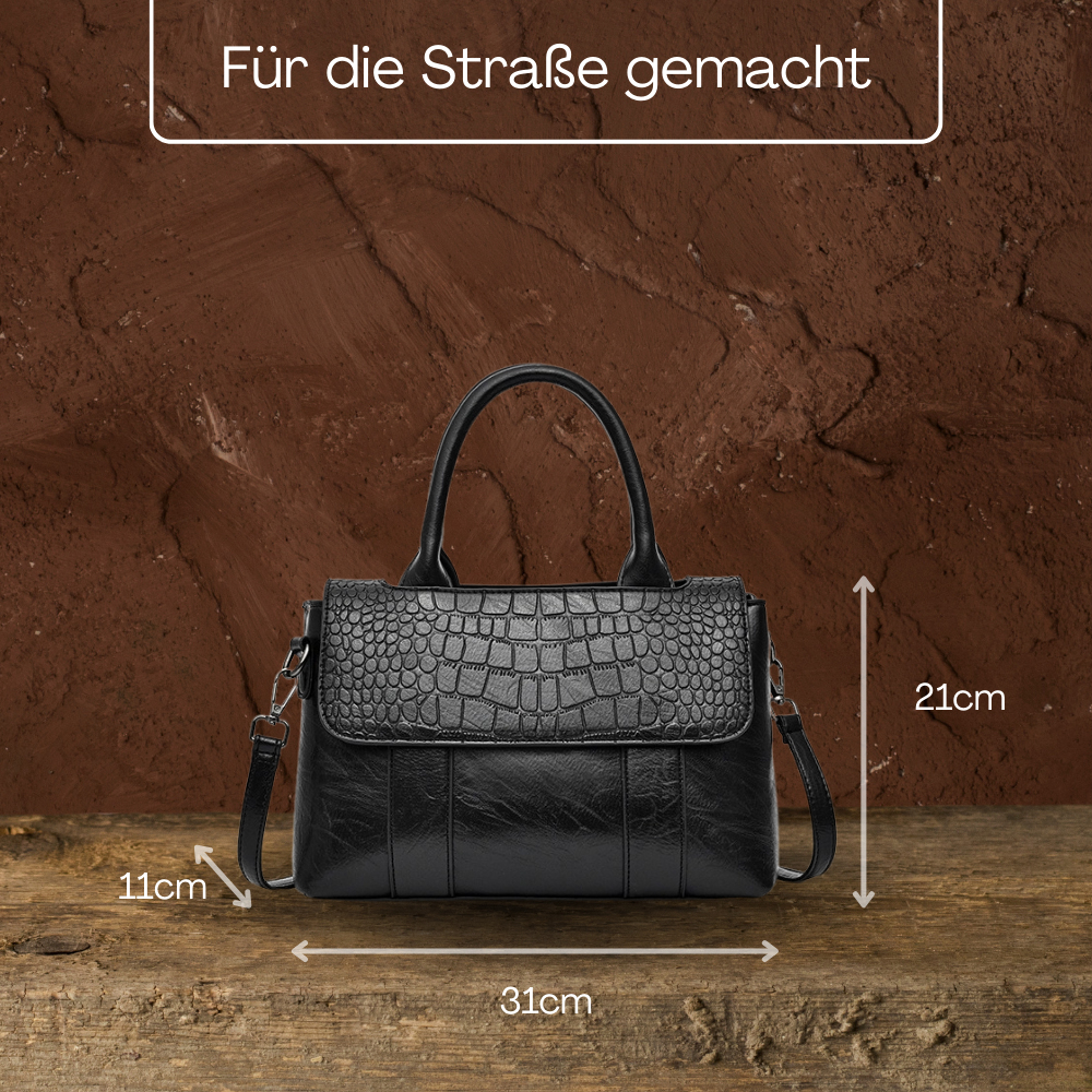 BERK | Strukturierte Ledertasche mit großem Fassungsvermögen