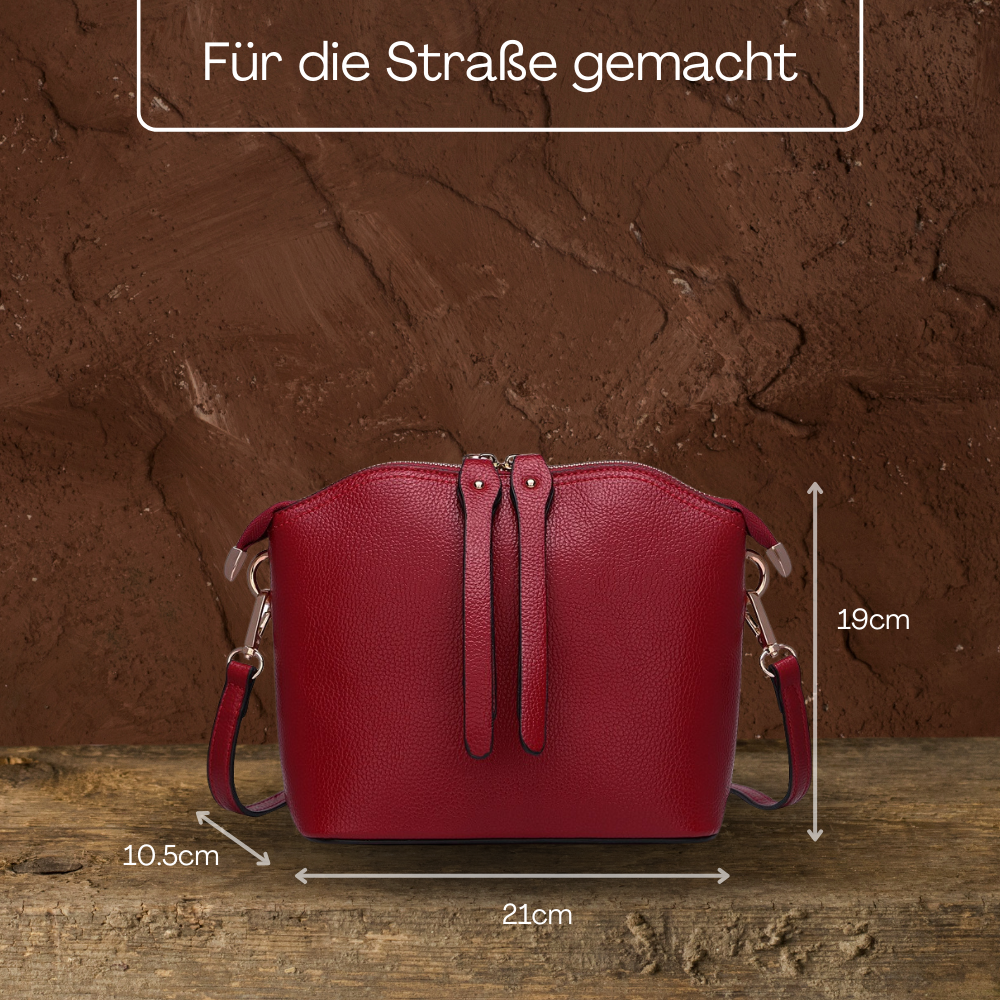 BERK | Kleine Schulter-Umhängetasche aus echtem Leder