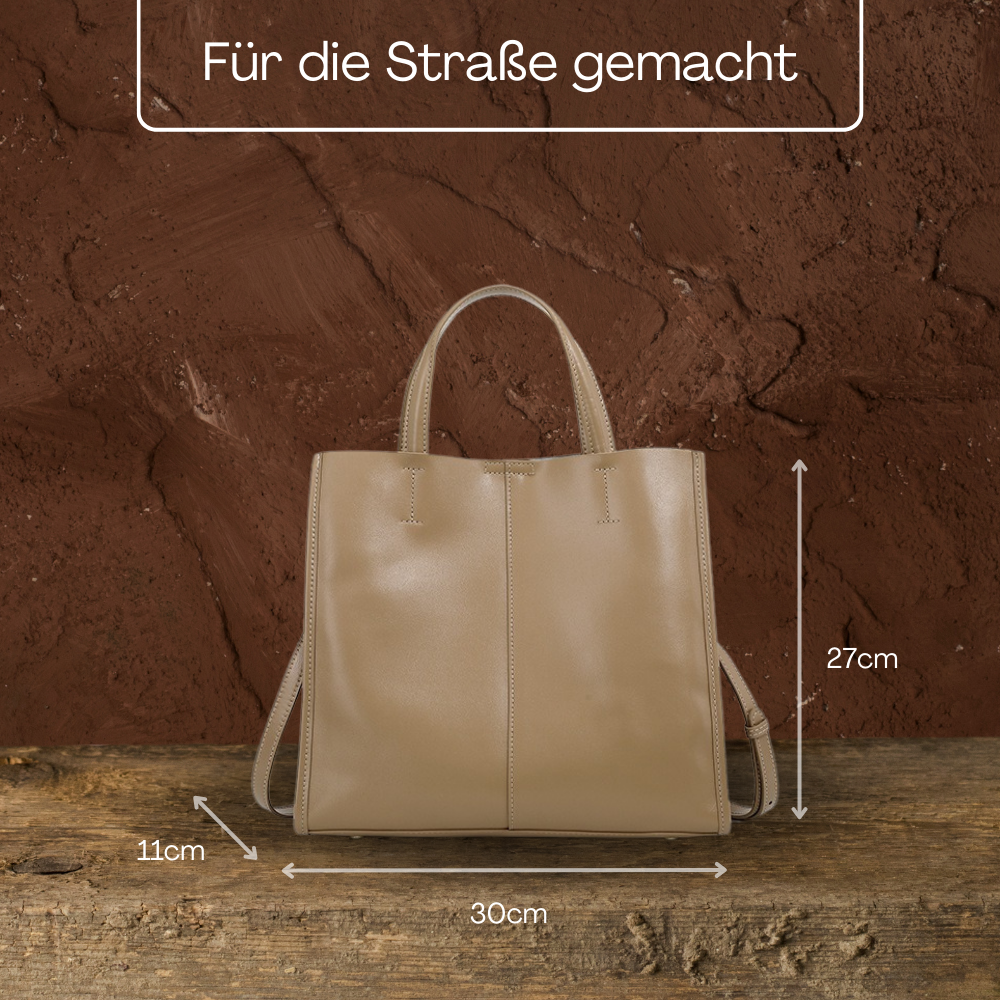 BERK | Klassische Leder-Tasche mit Top-Griff