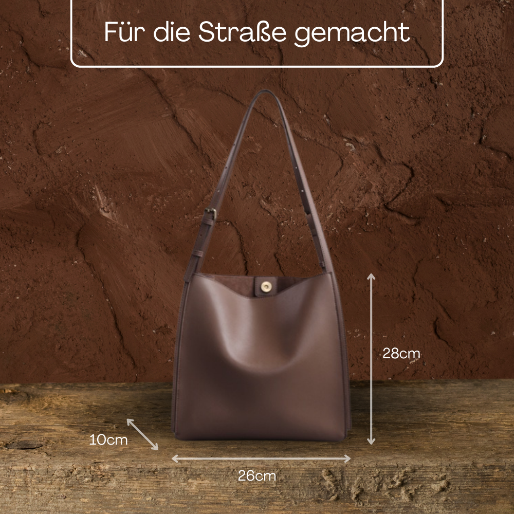 BERK | Retro-Tragetasche aus echtem Leder