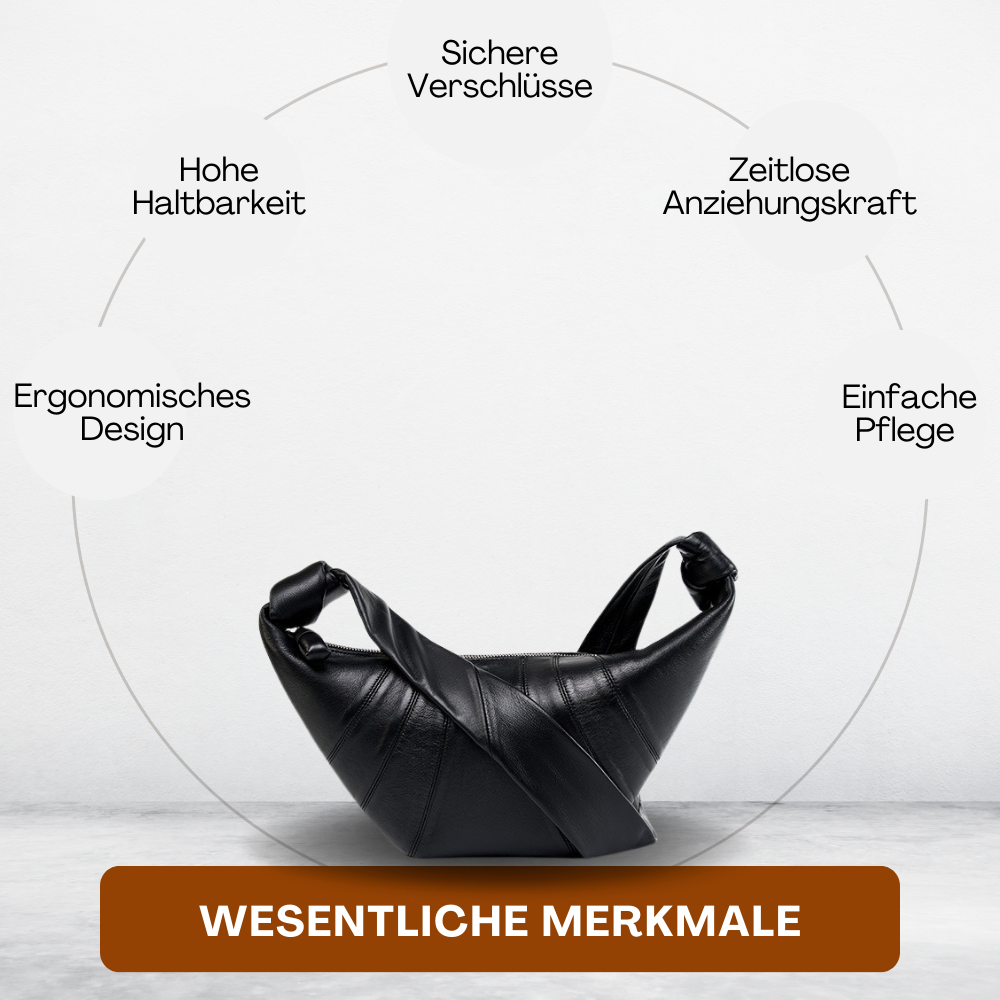 BERK | Minimalistische Ledertasche in Croissantform