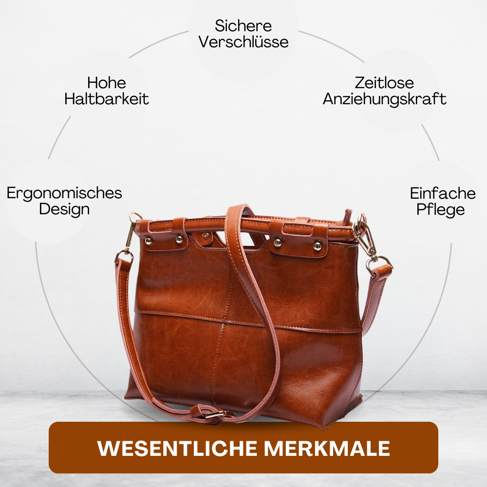 BERK | Echtes Leder Retro-Damen-Messenger-Tasche