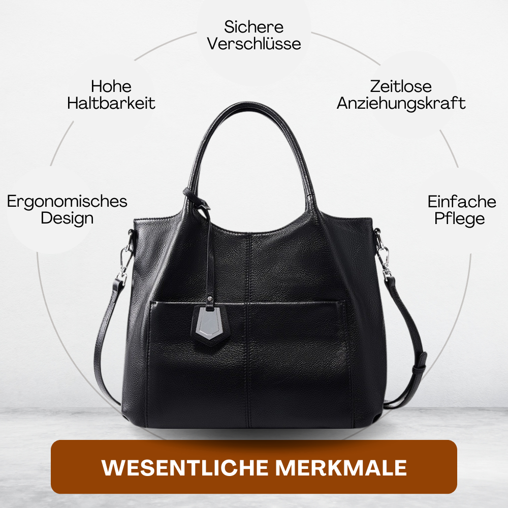 BERK | Elegante Leder-Tote-Tasche mit großem Fassungsvermögen