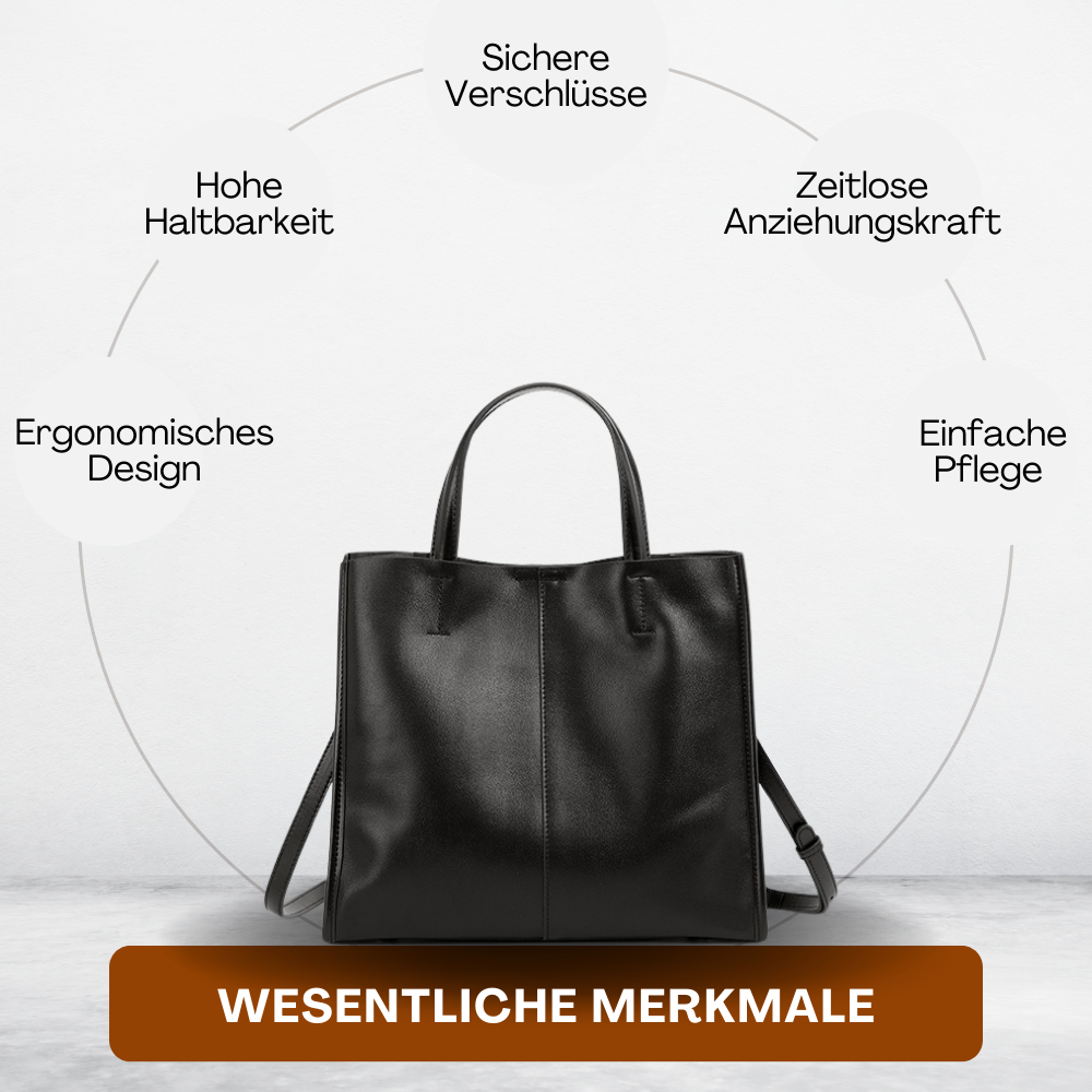 BERK | Klassische Leder-Tasche mit Top-Griff