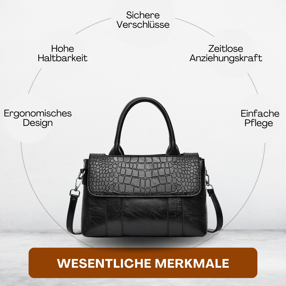 BERK | Strukturierte Ledertasche mit großem Fassungsvermögen