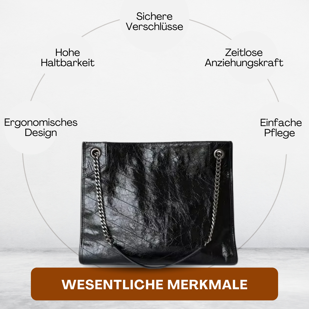 BERK | Tote Tasche aus Leder mit Kettenriemen
