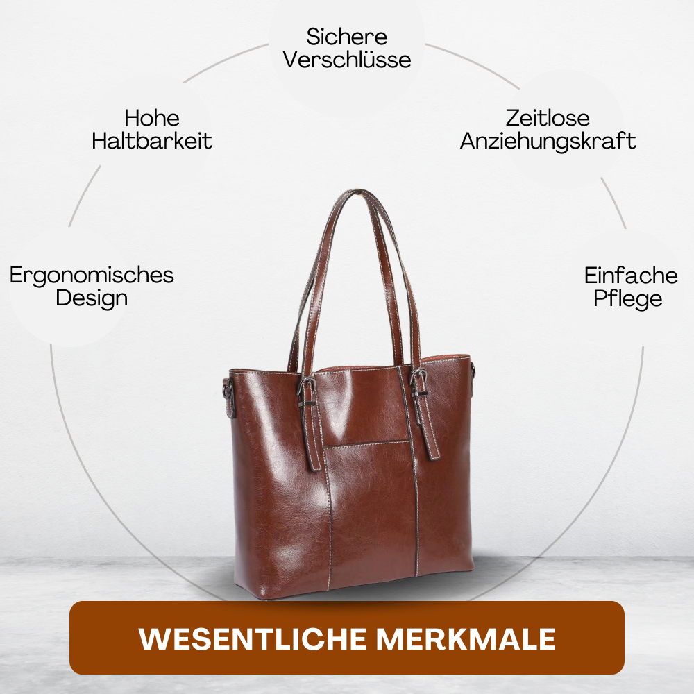 BERK | Große handgetragene Tasche aus echtem Leder