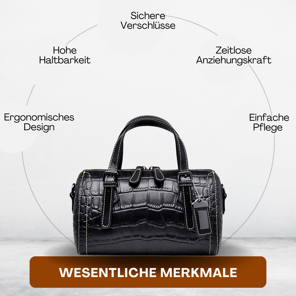 BERK | Handtasche aus Rindsleder mit Krokodilmuster