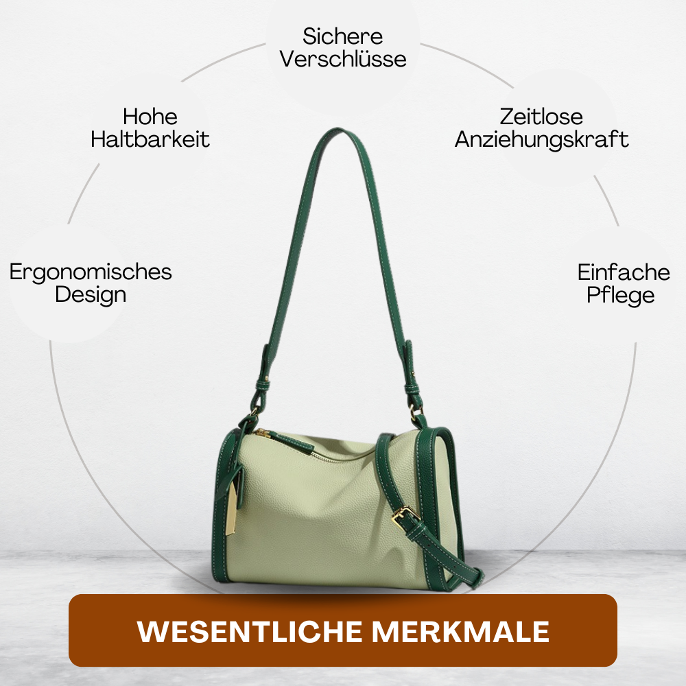 BERK | Hochwertige zweifarbige Tasche aus echtem Leder