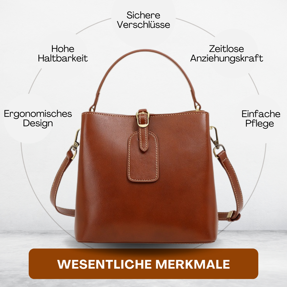 BERK | Mini-Ledertasche mit strukturiertem Top-Griff