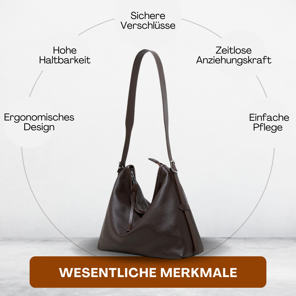 BERK | Echtes Leder Lazy Tote Umhängetasche