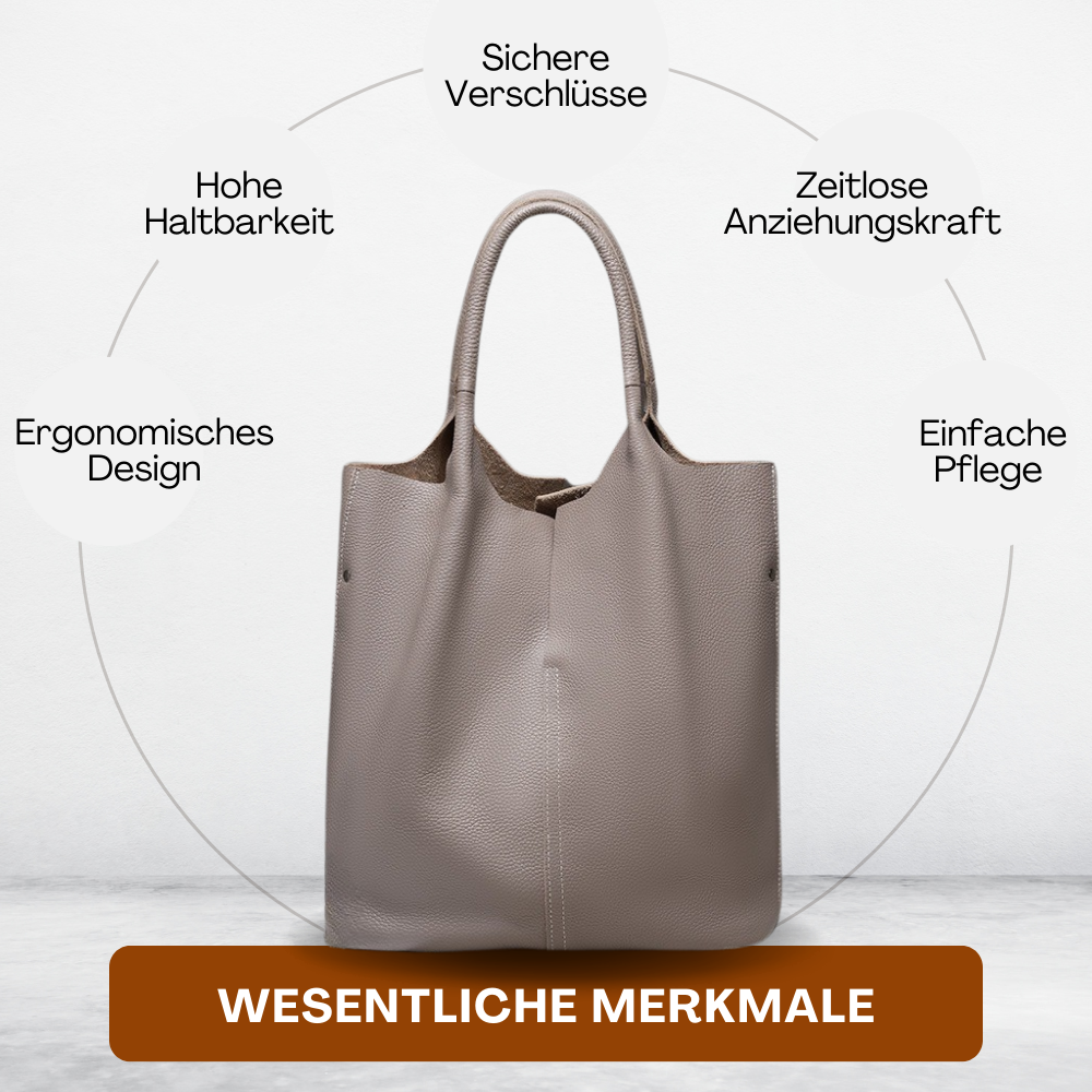 BERK | Leder-Tote mit verstärktem Griff und Etui