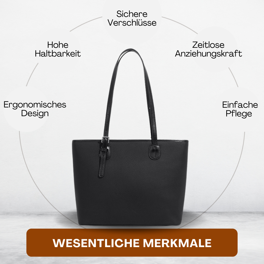 BERK | Tote Tasche aus weichem, genarbtem Leder mit großem Fassungsvermögen
