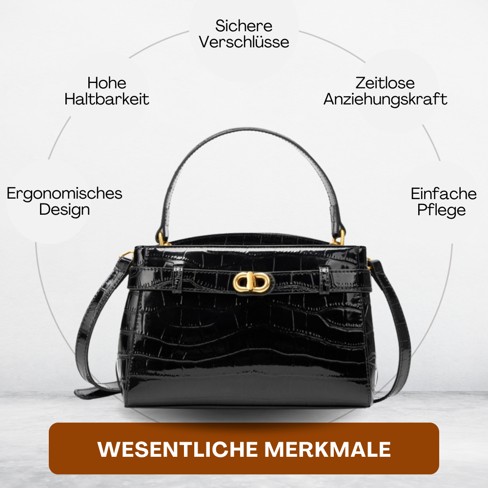 BERK | Strukturierte Ledertasche mit glatter Oberfläche