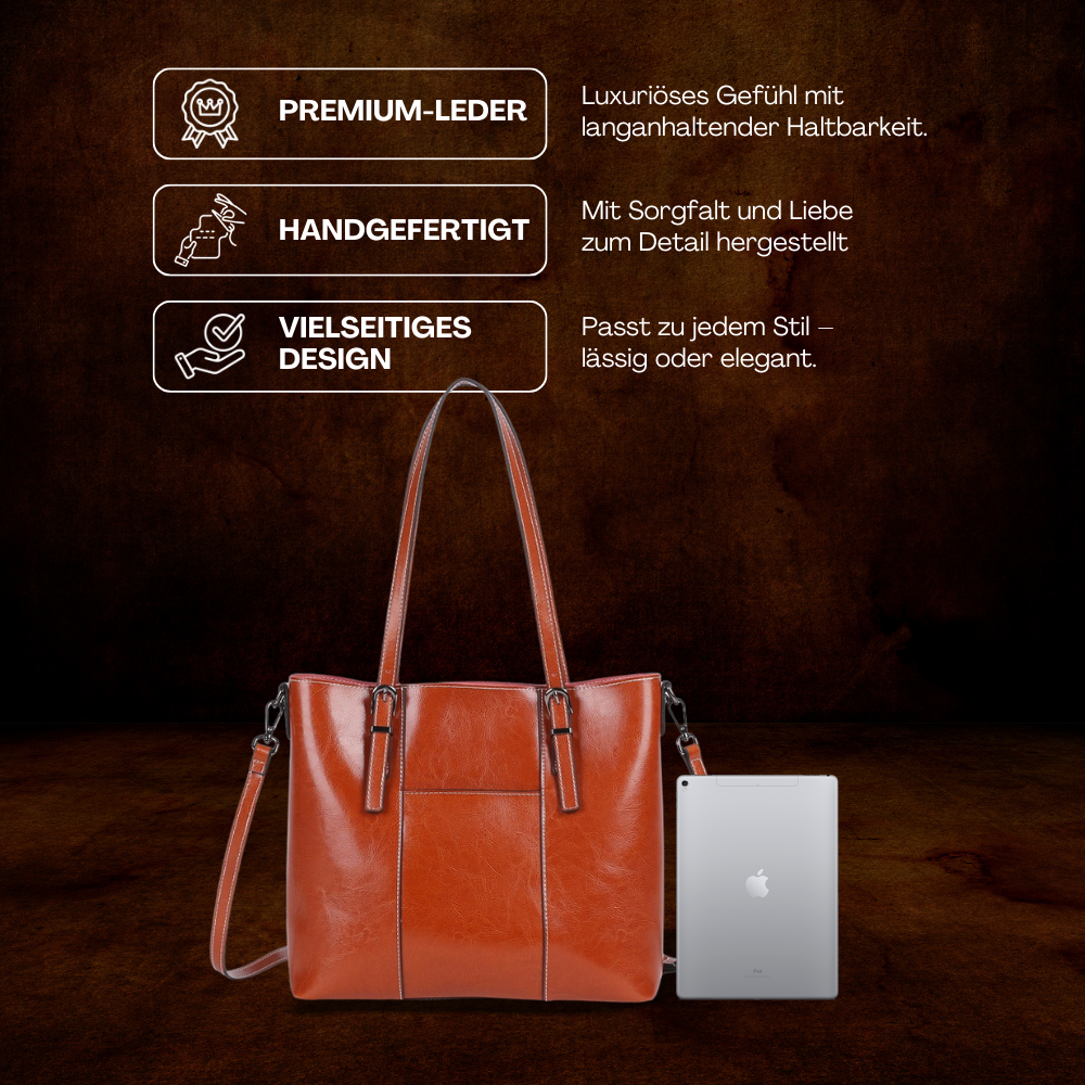 BERK | Große handgetragene Tasche aus echtem Leder