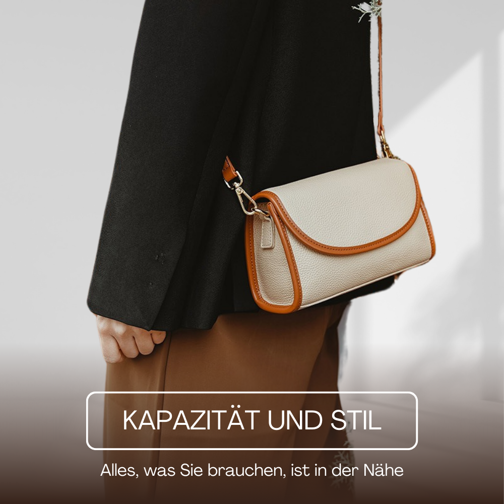 BERK | Schicke kompakte Leder Baguette Crossbody Tasche